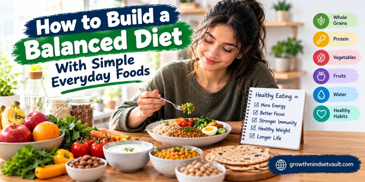 How to Build a Balanced Diet with Affordable Everyday Foods Including Dal, Roti, Rice, Vegetables, Fruits, and Protein-Rich Foods