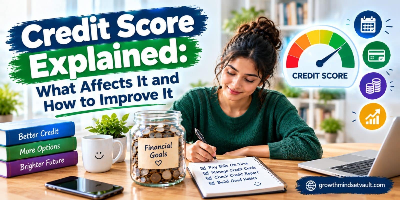 How to improve credit score with practical tips for managing credit cards, paying bills on time, and building healthy financial habits.