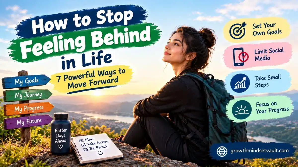 Stop feeling behind in life by setting personal goals, taking small steps, and focusing on your own progress instead of comparing yourself to others.