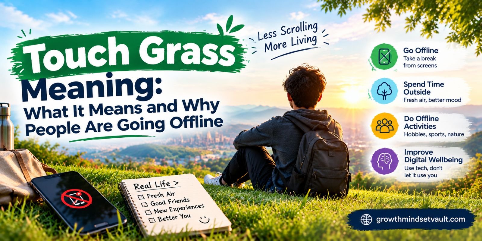 Touch grass meaning: reconnect with real life by spending time outdoors and going offline